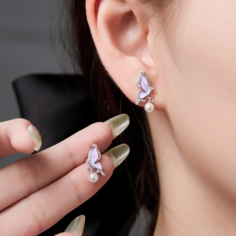 WINY 925 Silver, Synthetic Cubic Zirconia Stud Earrings Women's-5