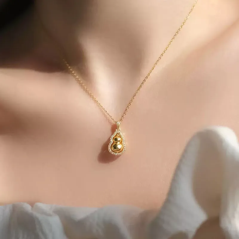WINY 925 Sterling Silver Necklaces Women's Gold-4