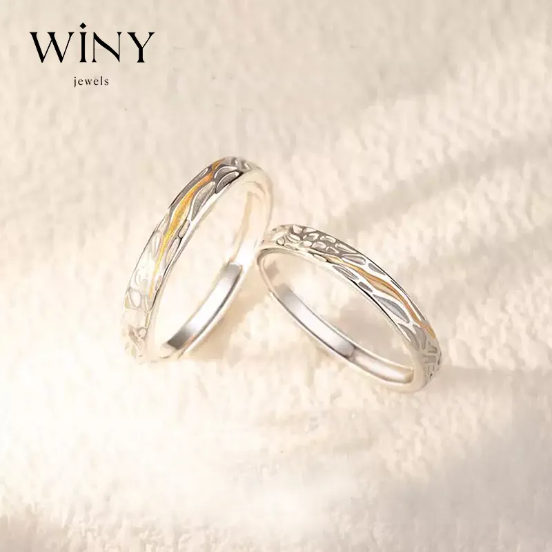 WINY S925 Silver 999 Pure Silver Rings Unisex-1