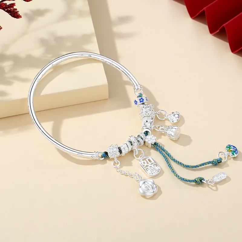 WINY 999 Fine Silver Bangles Women's-3