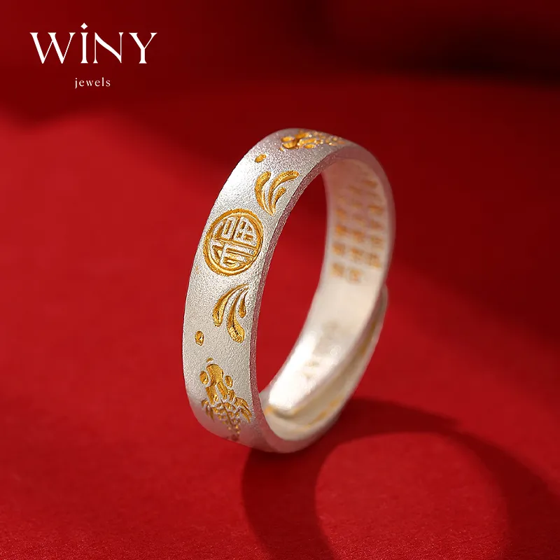 WINY 999 Fine Silver Rings Women's Silver-1
