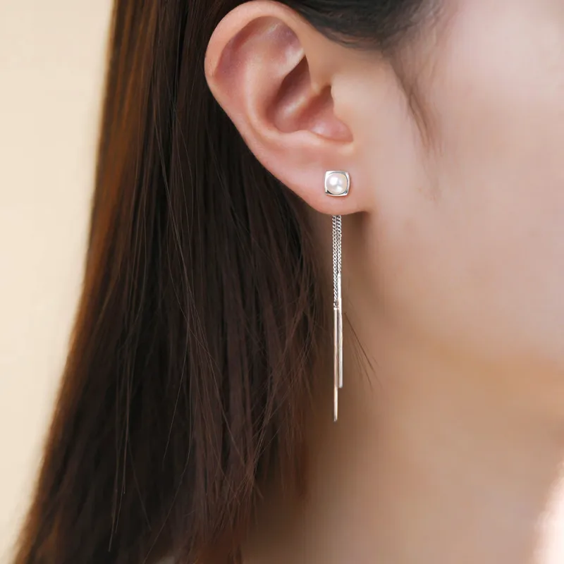 WINY 999 Fine Silver Drop Earrings Women's-3