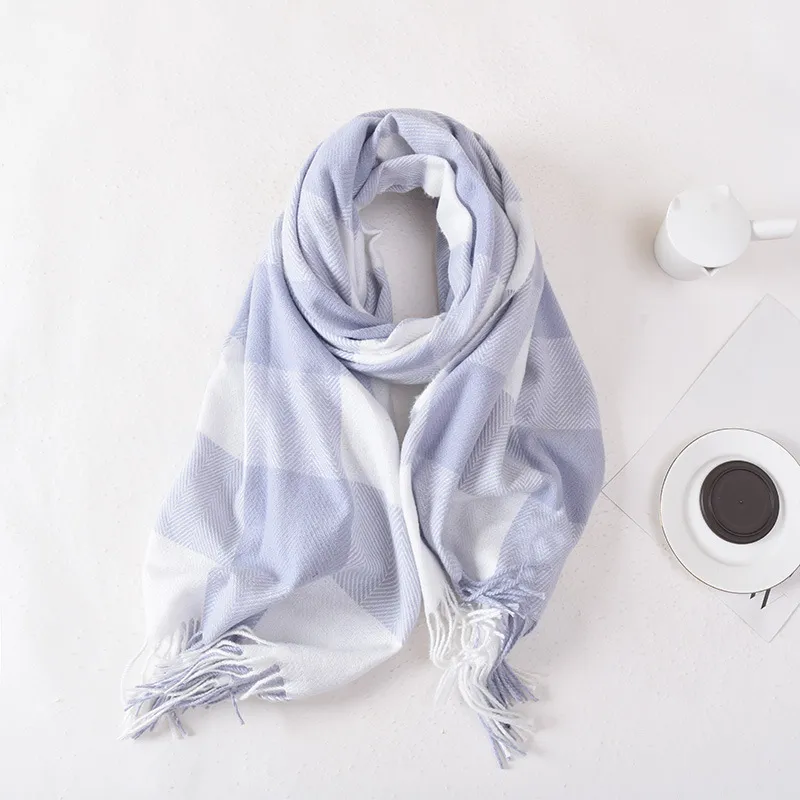 EEEENO Polyester Knit Scarves Unisex-15