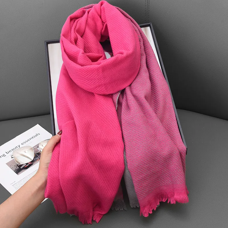 EEEENO Polyester Knit Scarves Unisex-11