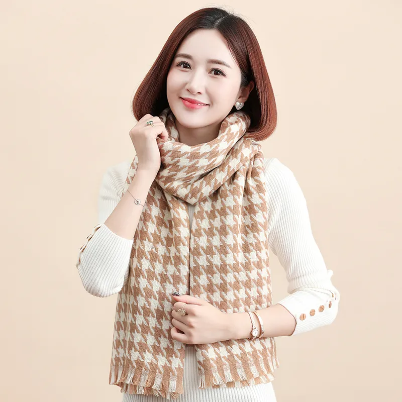 EEEENO 100% Lambswool Knit Scarves Unisex-3