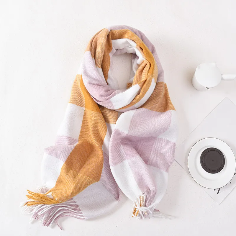 EEEENO Polyester Knit Scarves Unisex-9