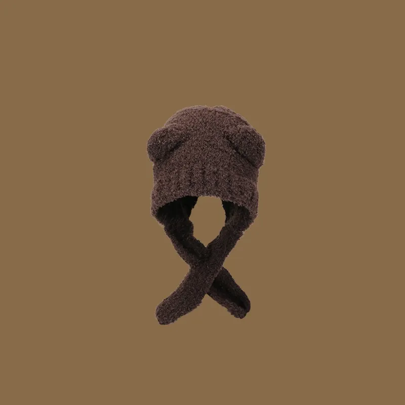 EEEENO Teddy Fleece Beanies Unisex-1