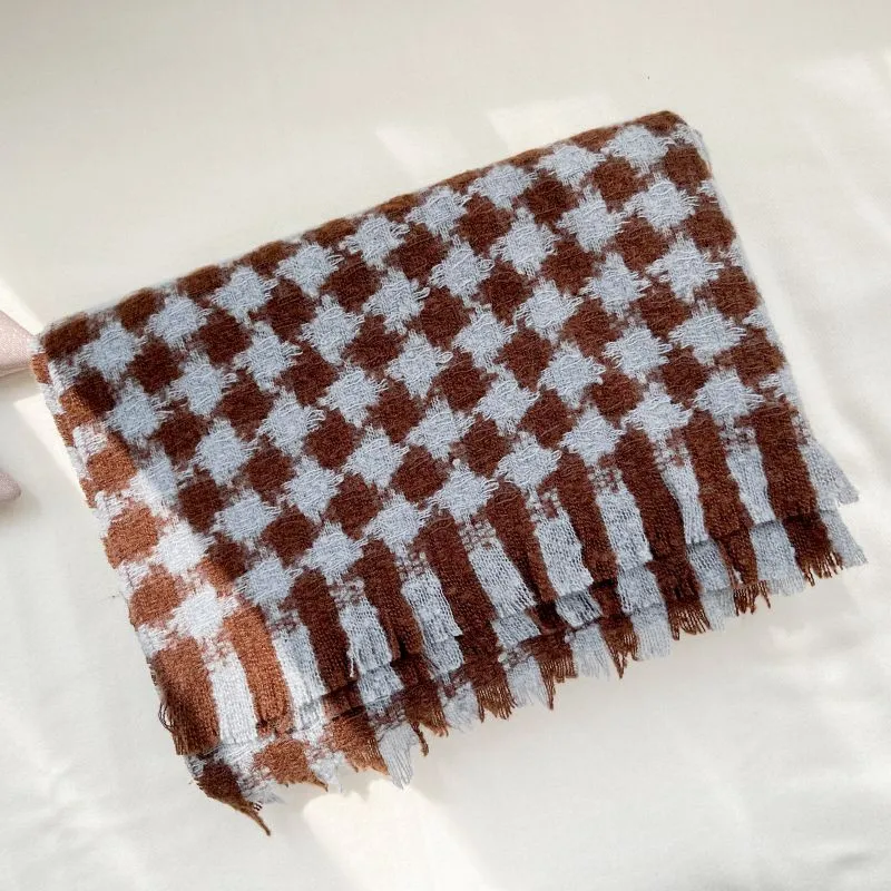 EEEENO Polyester Knit Scarves Unisex-5
