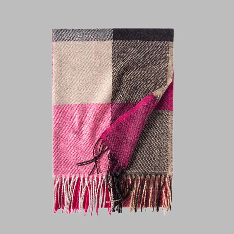 EEEENO Polyester Knit Scarves Unisex-11