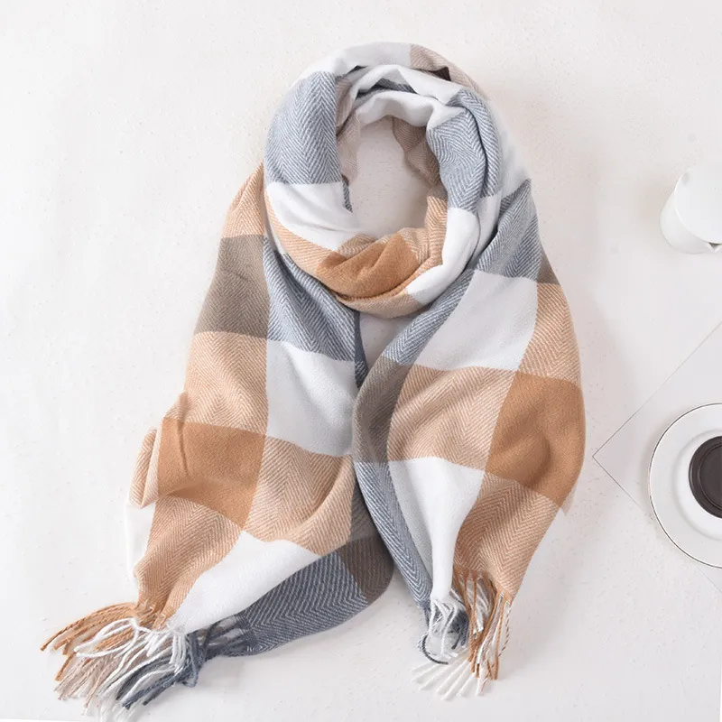 EEEENO Polyester Knit Scarves Unisex-13