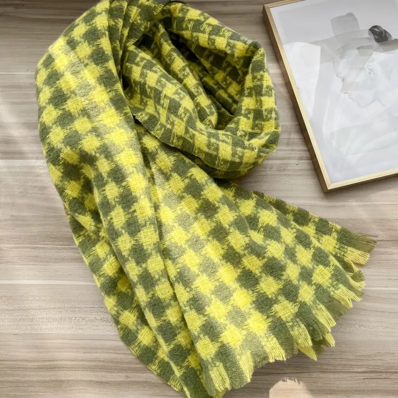 EEEENO Polyester Knit Scarves Unisex-11