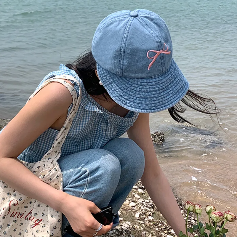EEEENO Cotton Bucket Hats Women's-3