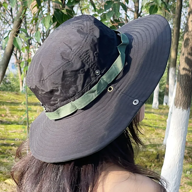EEEENO Cotton Bucket Hats Unisex-1