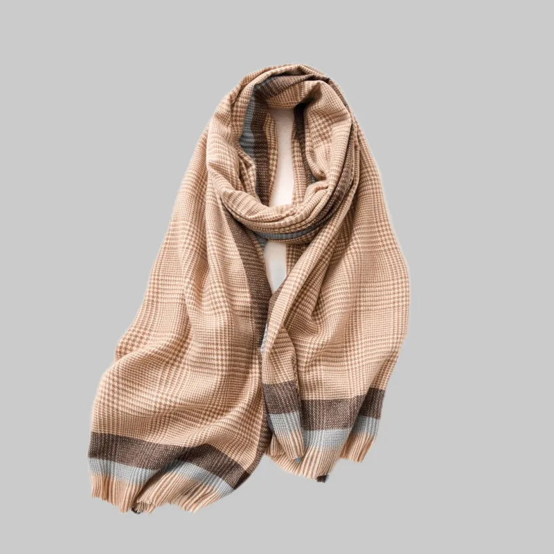 EEEENO Polyester Knit Scarves Unisex-4
