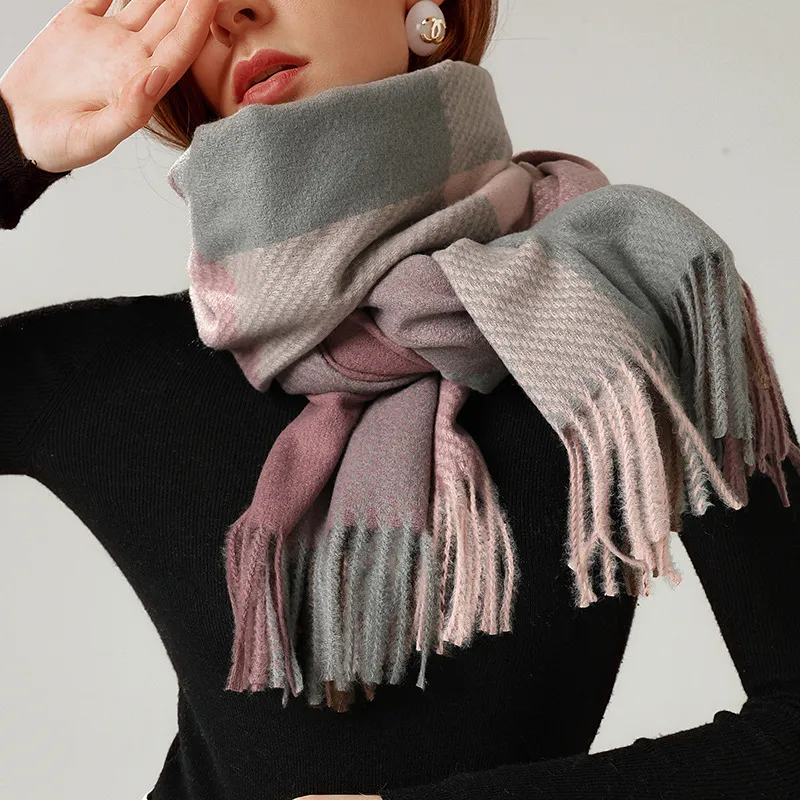 EEEENO Polyester Knit Scarves Unisex-6