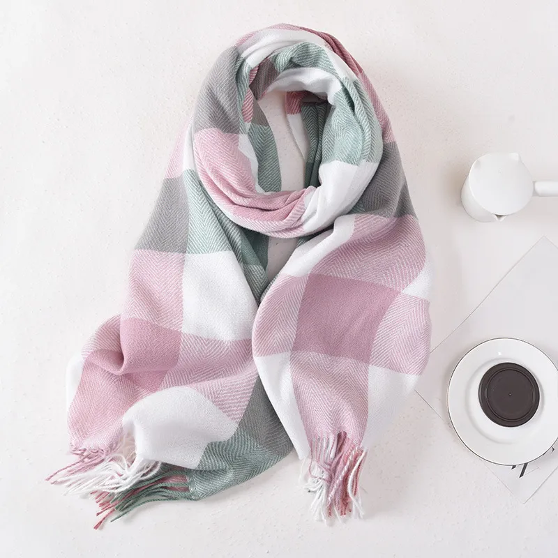 EEEENO Polyester Knit Scarves Unisex-11