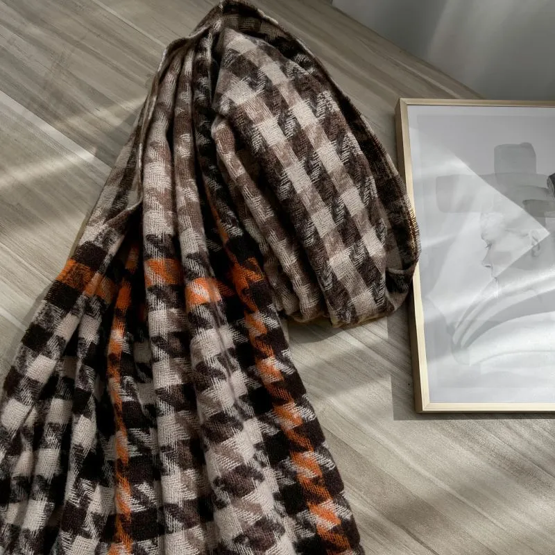 EEEENO Polyester Knit Scarves Unisex-11