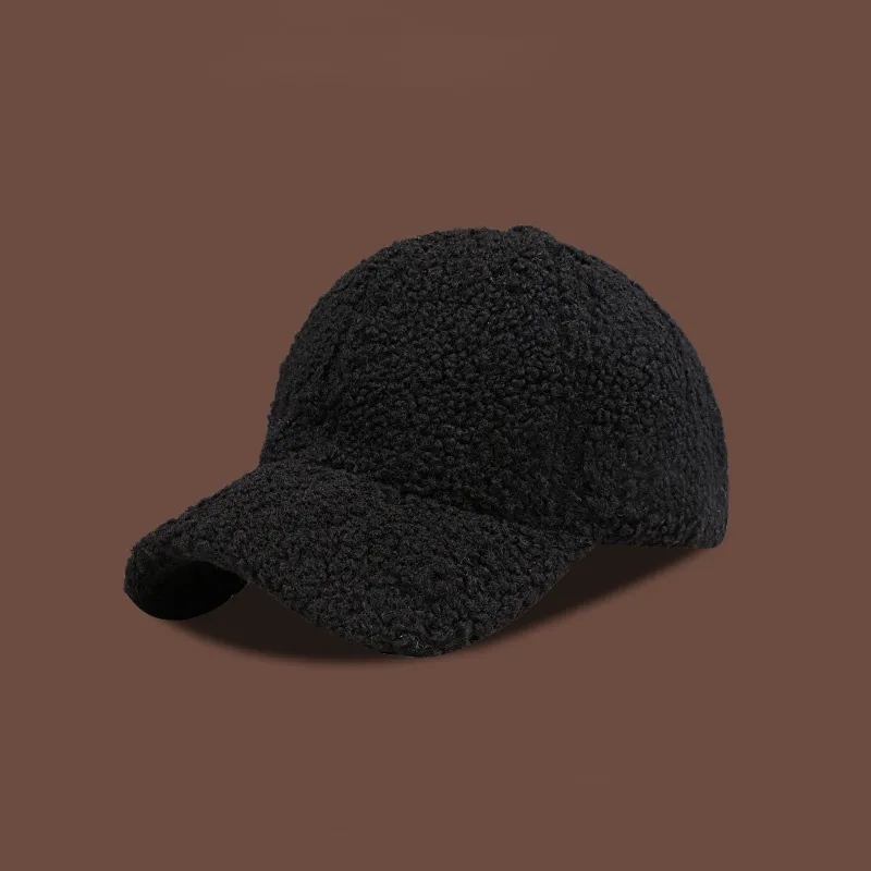 EEEENO Lambswool Baseball Caps Unisex-5