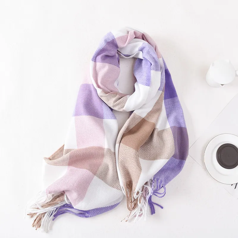 EEEENO Polyester Knit Scarves Unisex-5