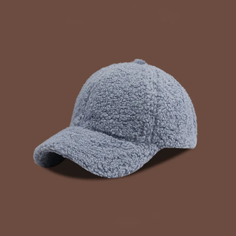 EEEENO Lambswool Baseball Caps Unisex-3
