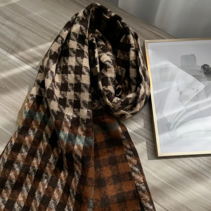 EEEENO Polyester Knit Scarves Unisex-5