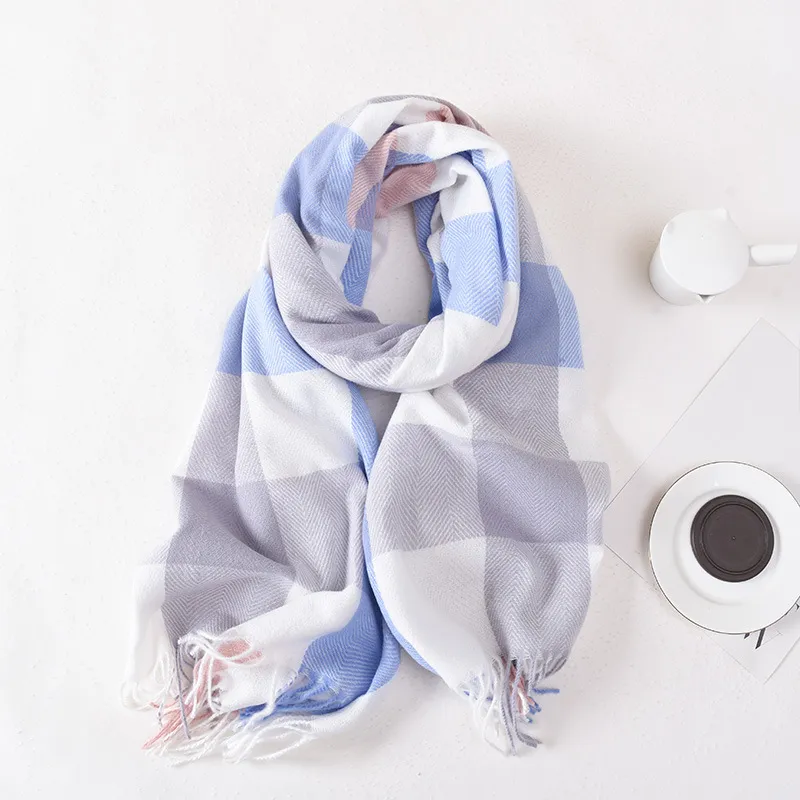 EEEENO Polyester Knit Scarves Unisex-3