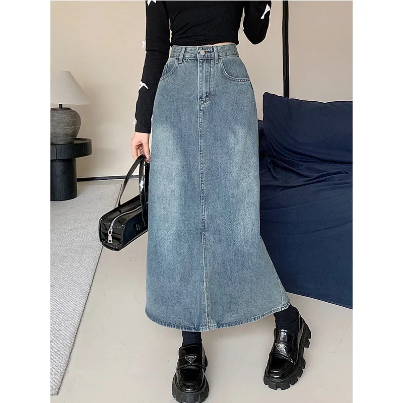 KAISER Denim Long Skirt Women's Blue-2