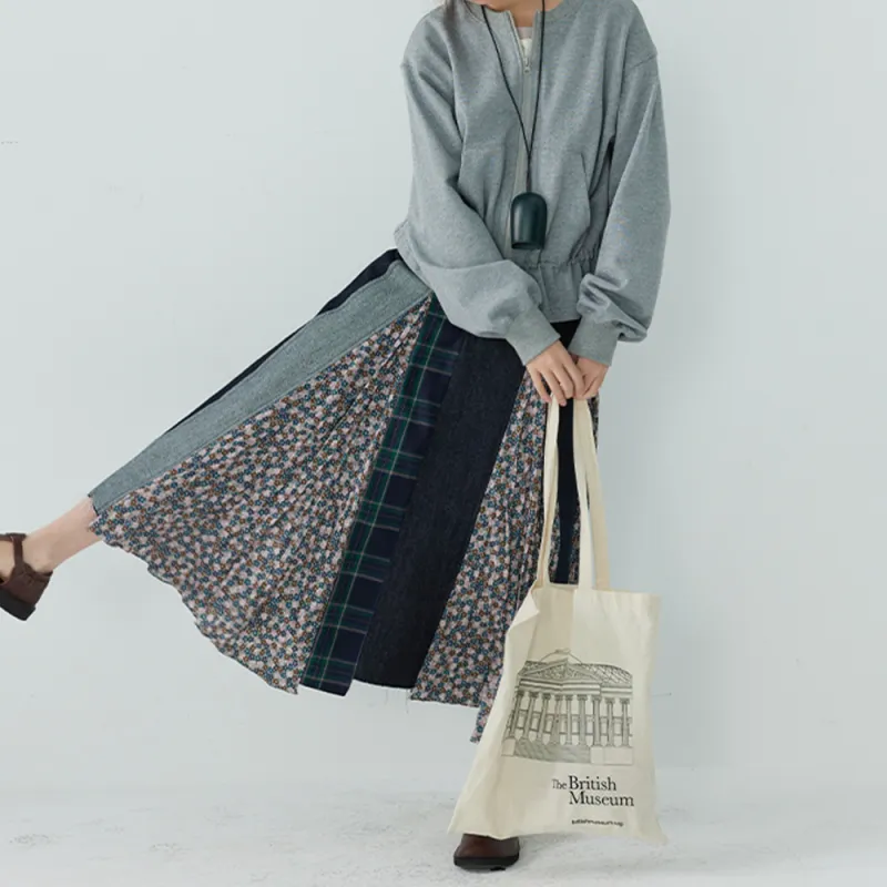 COVER TIME Casual Long Skirt Women's Floral-5