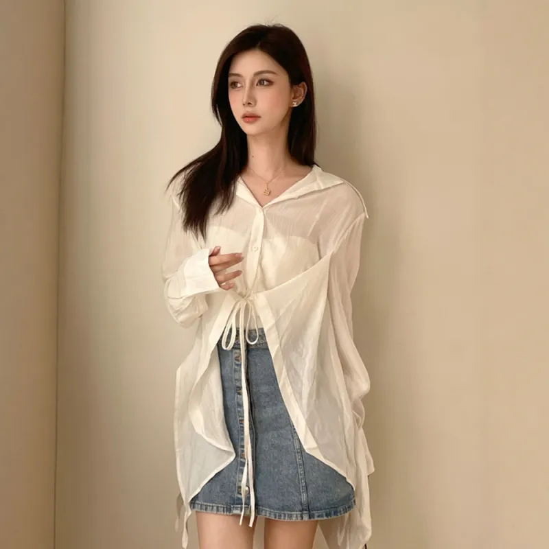 COVER TIME Shirts Women's White-4