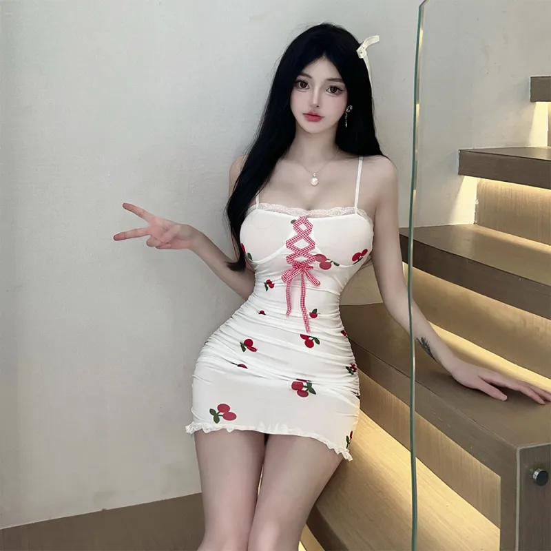 COVER TIME Slip Dresses Women's White Print-5