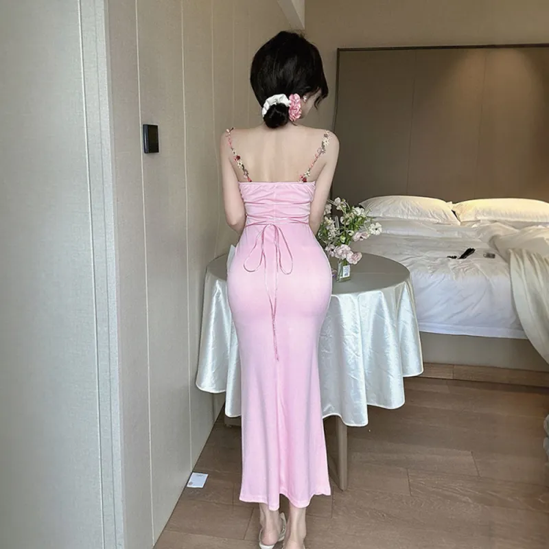 COVER TIME Slip Dress Women's Pink-3