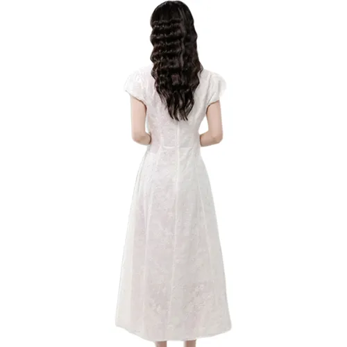 COVER TIME Short Sleeved Dress Women's Apricot