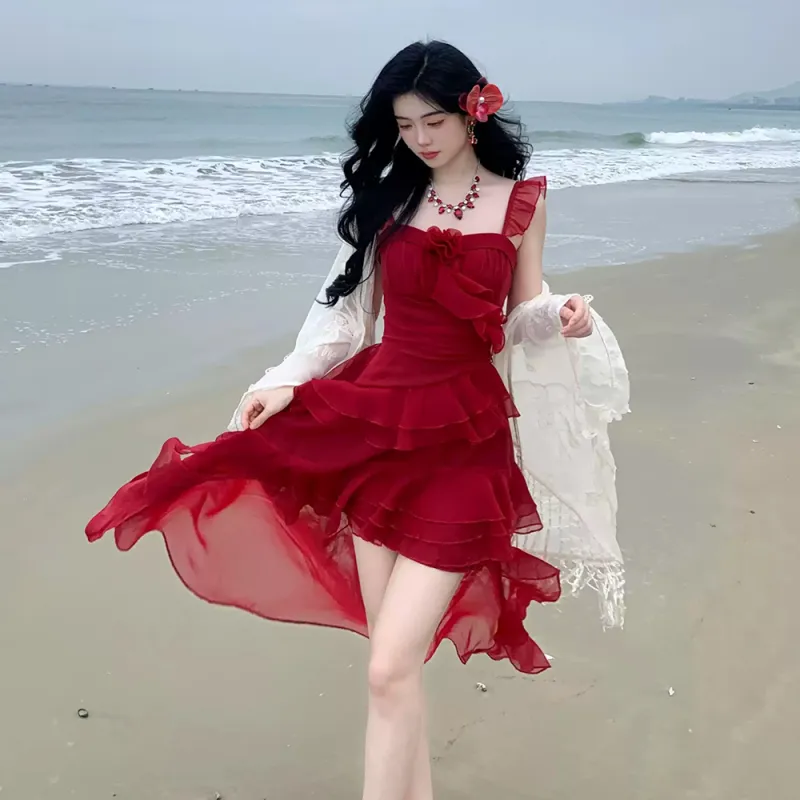 COVER TIME Slip Dresses Women's-9