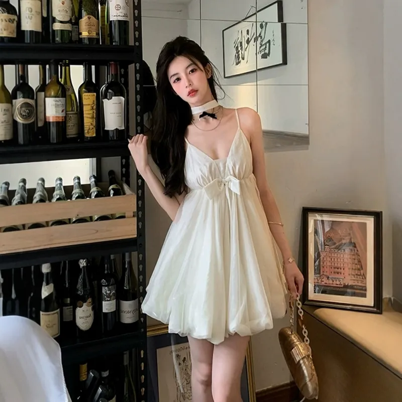 COVER TIME Slip Dresses Women's White-6