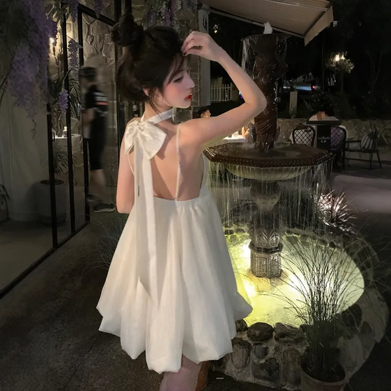 COVER TIME Slip Dresses Women's White-4