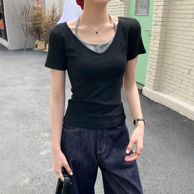 COVER TIME T Shirt Women's Black-2