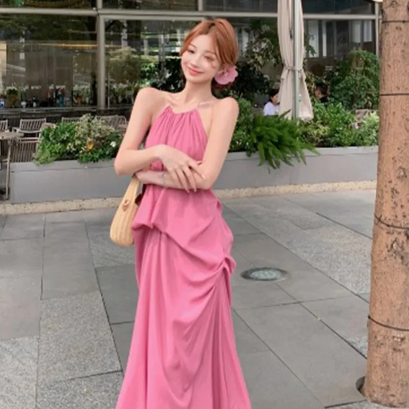 COVER TIME Slip Dresses Women's Rose Red-5