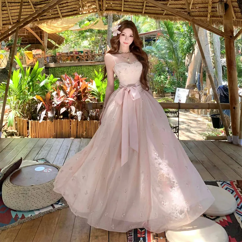 COVER TIME Slip Dresses Women's Pink-2