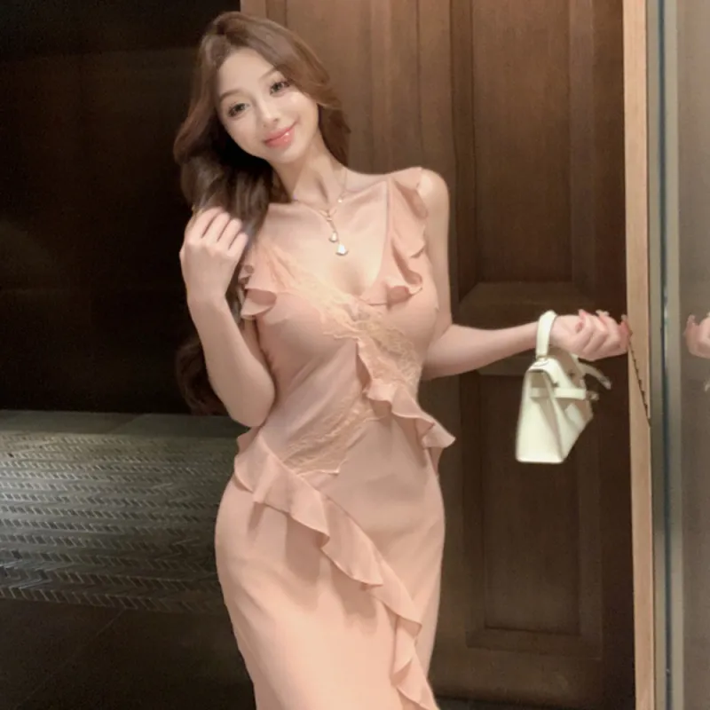 COVER TIME Slip Dresses Women's-11