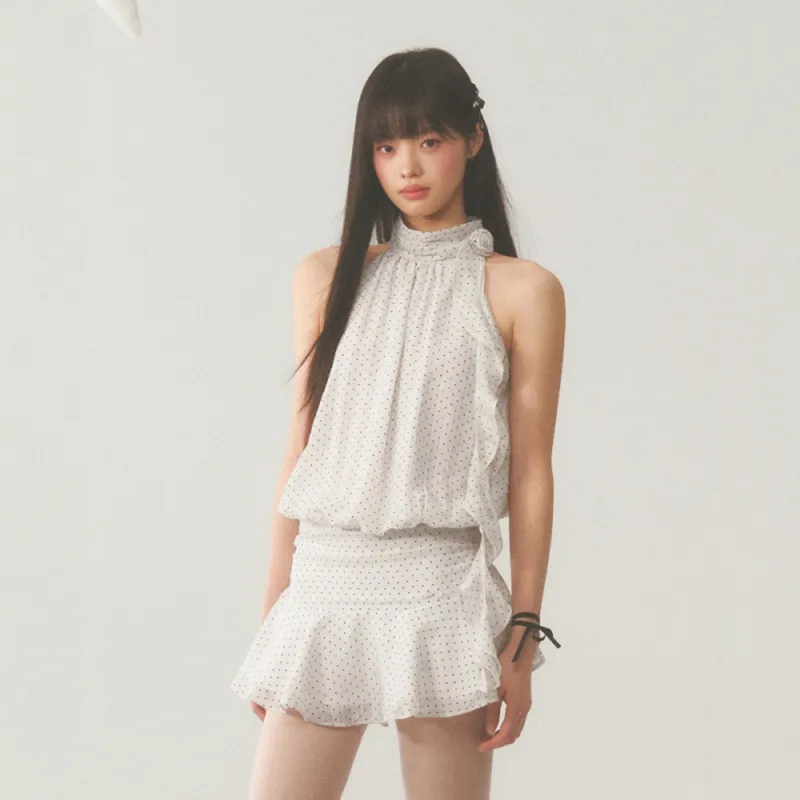 COVER TIME Sleeveless Dress Women's White-2
