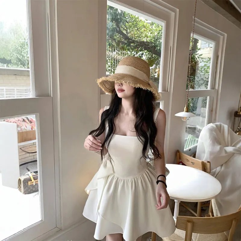 COVER TIME Slip Dress Women's White-3