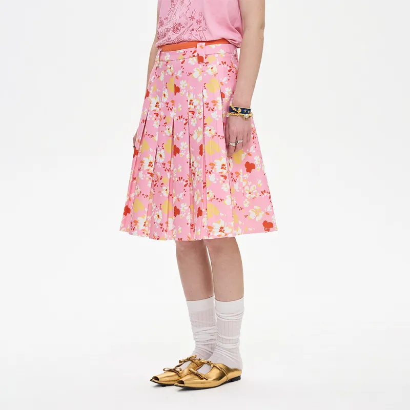 COVER TIME Casual Long Skirt Women's Pink-3