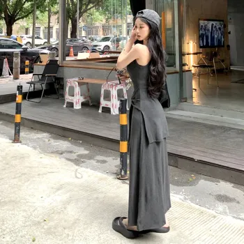 COVER TIME Slip Dress Women's Gray