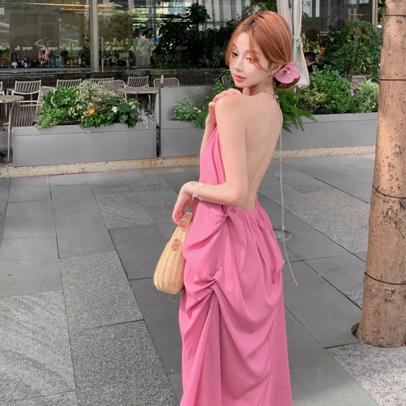 COVER TIME Slip Dresses Women's Rose Red-4