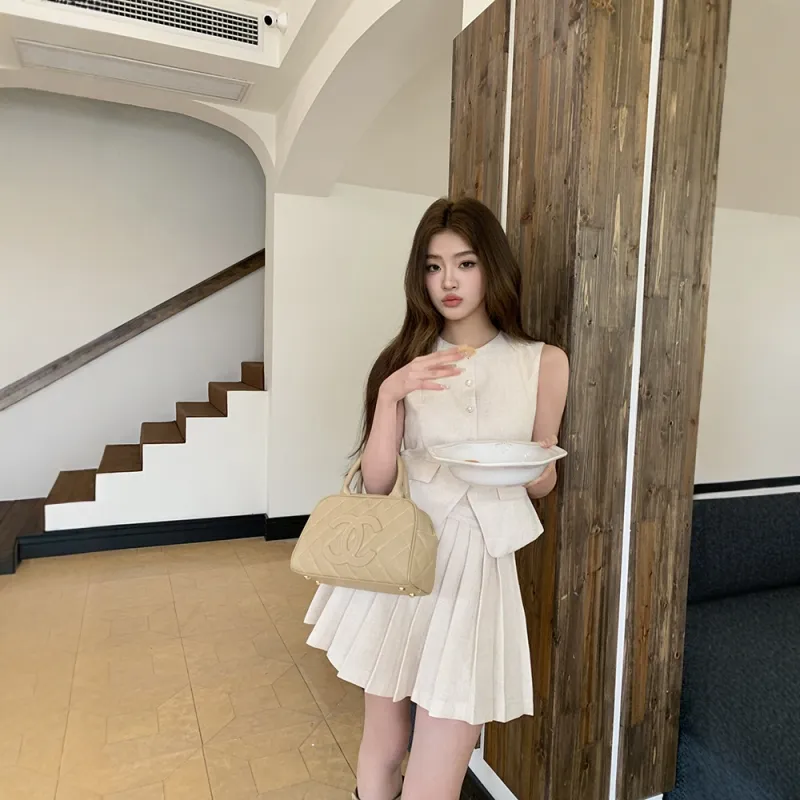COVER TIME Skirt Set Women's Apricot-2