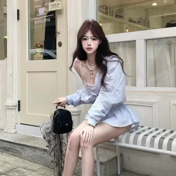 COVER TIME Skirt Set Women's Blue