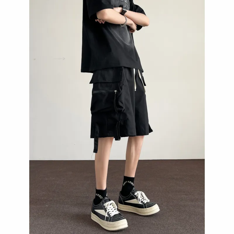 GY.VG Casual Shorts Unisex Black-4