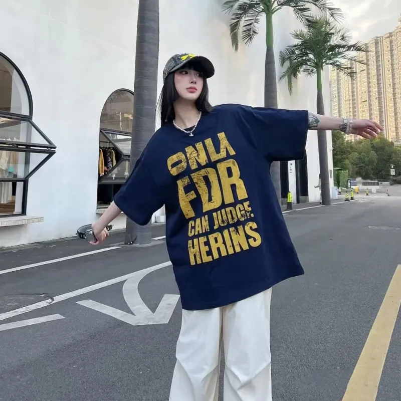 GY.VG T Shirts Unisex Navy Blue-3