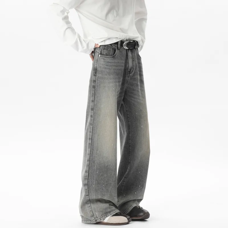 GY.VG Jeans Unisex Distressed Gray-4