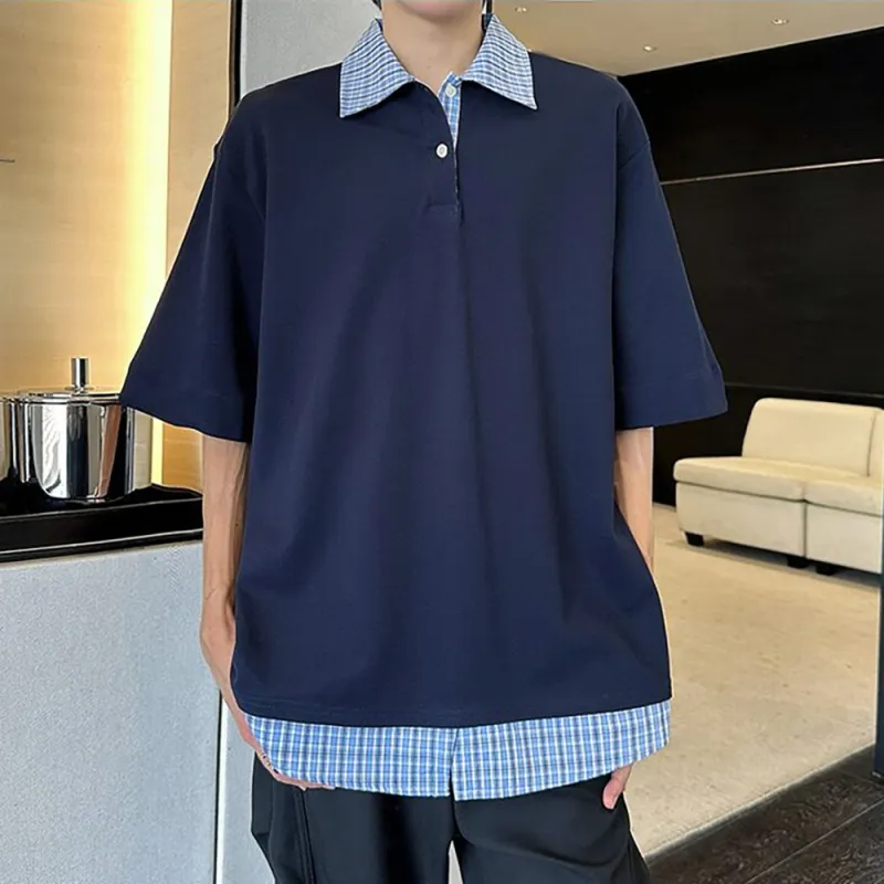 GY.VG Polo Shirts Unisex Navy Blue-4